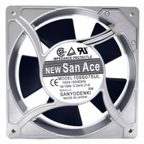Sanyo Denki 109S075UL 100V 0.24/0.21A 18/16W Impedance Protected Cooling Fan