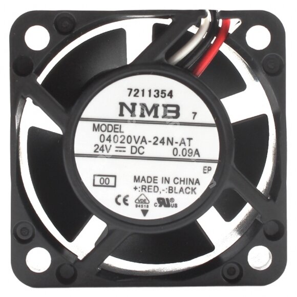 NMB 04020VA-24N-AT DC 24V 0.09A 3 Wires Axial Cooling Fan