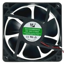 YM DA12038B24HA DC 24V 0.60A 2 Wires 12038 Axial Cooling Fan