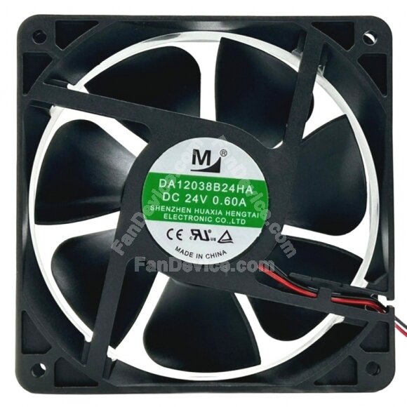 YM DA12038B24HA DC 24V 0.60A 2 Wires 12038 Axial Cooling Fan