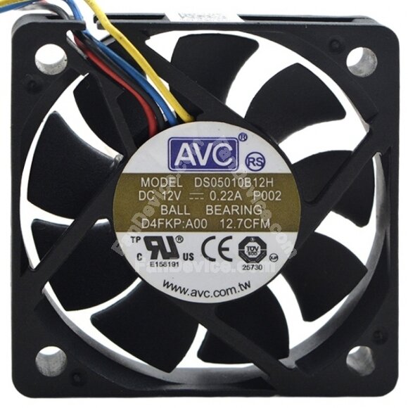 AVC DS05010B12H DC 12V 0.22A 5010 Bearing Axial Cooling Fan