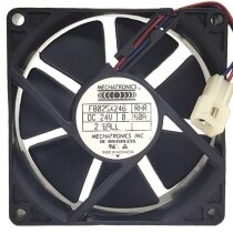 MECHATRONICS F8025X24B RHR DC 24V 0.260A 2 Wires Axial Cooling Fan