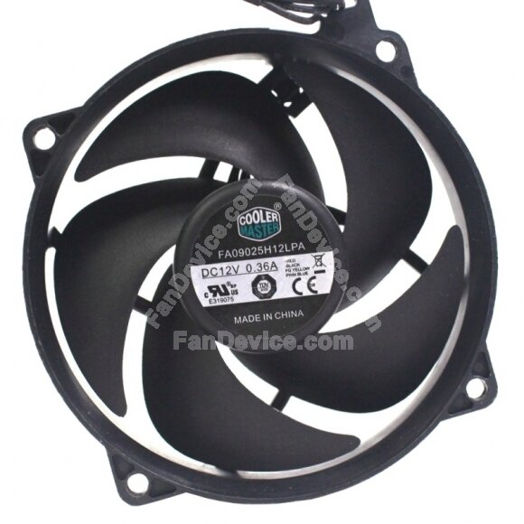 Cooler Master FA09025H12LPA DC 12V 0.36A 4 Wires Axial Cooling Fan