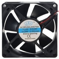 AAA HAHD-8025MS DC 24V 0.20A 2 Wires Sleeve Bearing Axial Cooling Fan