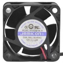 JAMICON KF0420B1M-R DC 12V 1.3W Dual Ball Bearing Axial Cooling Fan