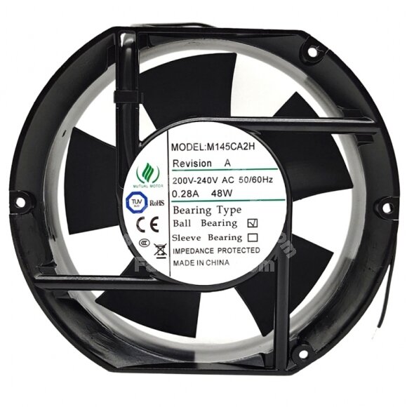 MUTUAL M145CA2H AC 200V-240V 0.28A 48W Impedance Protected Axial Cooling Fan