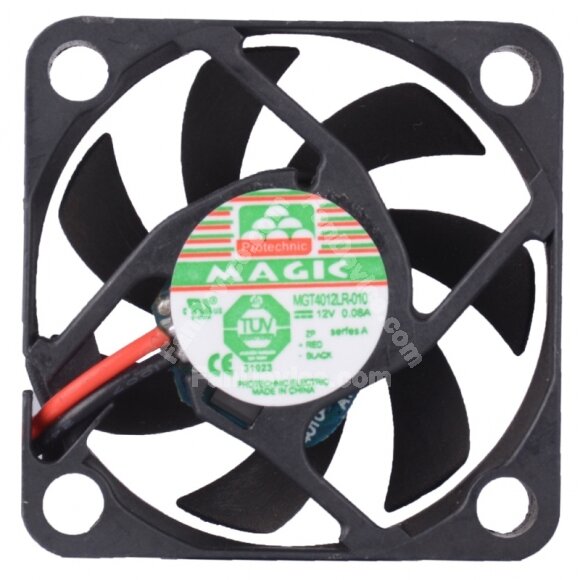 Magic MGT4012LR-010 DC 12V 0.08A 2 Wires 4010 Axial Cooling Fan