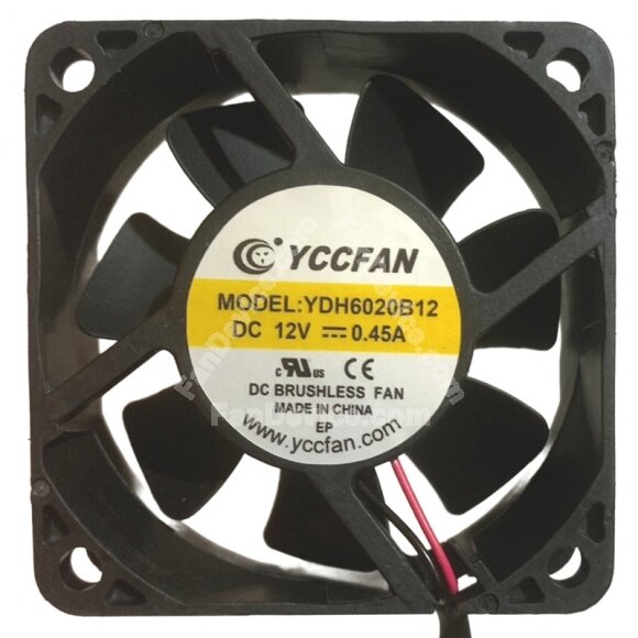 YCCFAN YDH6020B12 DC 12V 0.45A 2 Wires Brushless Axial Cooling Fan