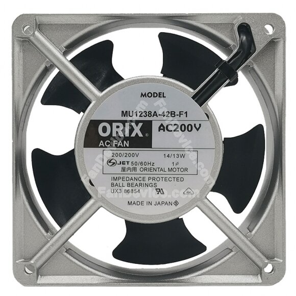 ORIX MU1238A-42B-F1 AC 200V 14/13W Impedance Protected Axial Cooling Fan