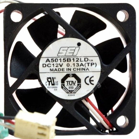 SEI A5015B12LD DC 12V 0.13A 2 Wires / 3 Wires Axial Cooling Fan