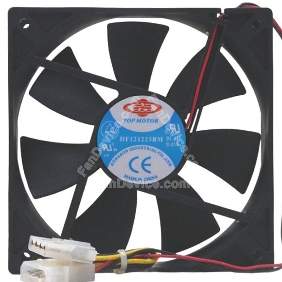 TOP Motor DF121225BM DC 12V 0.45A 2 Wires Axial Cooling Fan