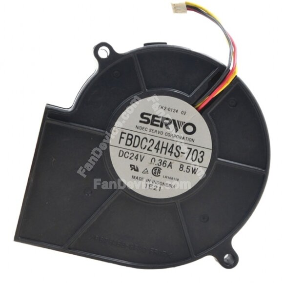 Servo FBDC24H4S-703 DC 24V 0.36A 8.5W 3 Wires Blower Cooling Fan