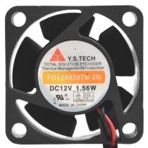 Y.S.TECH FD1240207B-2N DC 12V 1.56W 2 Wires Brushless Axial Cooling Fan