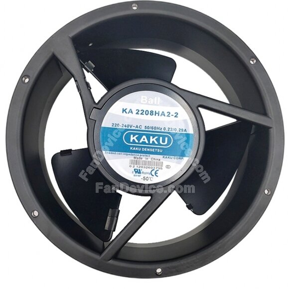 KAKU KA2208HA2-2 AC 220-240V 0.22/0.29A 2 Wires Axial Cooling Fan