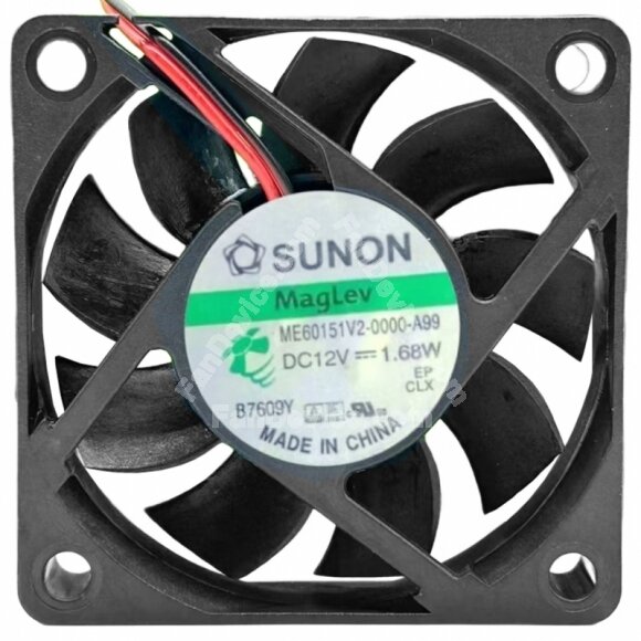 Sunon Maglev ME60151V2-0000-A99 DC 12V 1.68W 2 Wires Axial Cooling Fan