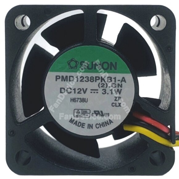 Sunon PMD1238PKB1-A DC 12V 3.1W 3 Wires Axial Cooling Fan