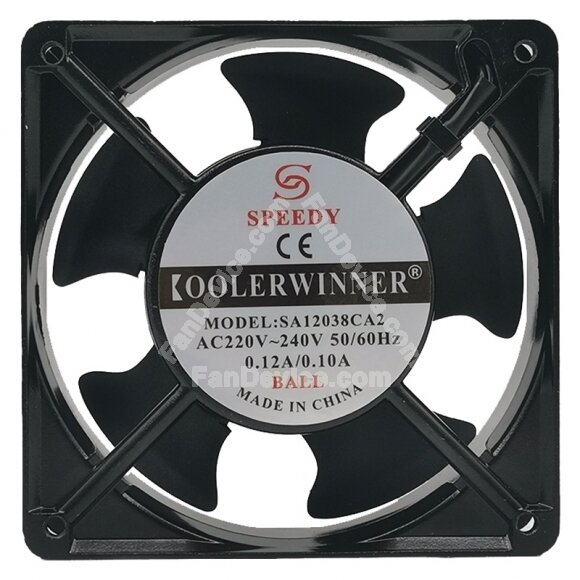 SPEEDY SA12038CA2 AC 220V-240V 0.12/0.10A Ball Bearing Axial Cooling Fan