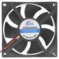 SHENGSHIDA SD8025H4X 48V 0.18A 2 Wires DC Brushless Axial Cooling Fan