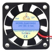 SAN JUN SJ4010HD2 DC 24V 0.14A 2 Wires Axial Cooling Fan