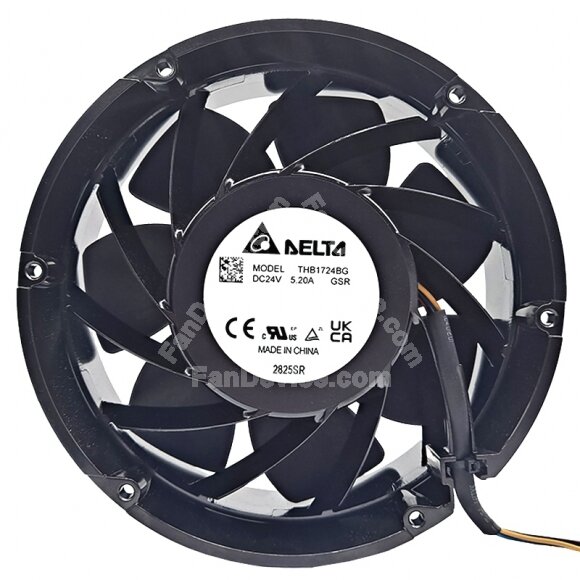 Delta THB1724BG DC 24V 5.20A 4 Wires DC Brushless Axial Cooling Fan