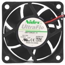 Nidec UltraFlo U60T12MUA7-51 DC 12V 0.16A 2 Wires Axial Cooling Fan