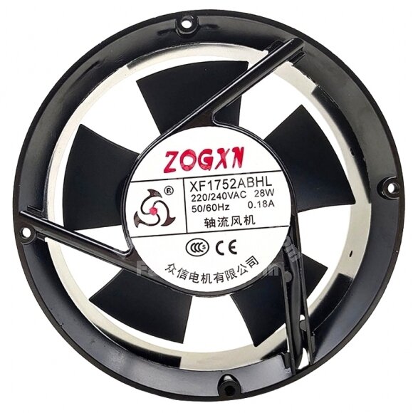 ZOGXN XF1752ABHL AC 220/240V 0.18A 28W 2 Wires Axial Cooling Fan
