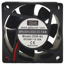 XDR XDR-60 DC 24V 0.15A 2 Wires Brushless Axial Cooling Fan