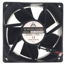 AAA XMC1203824HB2 DC 24V 0.5A 2 Wires DC Brushless Axial Cooling Fan
