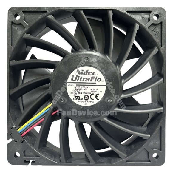 Nidec UltraFlo V12C12BS1M3-DV6HT-A00 DC 12V 2.31A Axial Cooling Fan