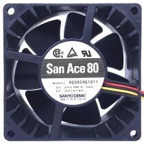 Sanyo Denki 9G0824G1011 DC 24V 0.56A 3 Wires Axial Cooling Fan