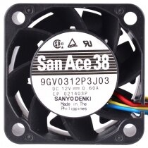 Sanyo Denki 9GV0312P3J03 DC 12V 0.60A 4 Wires 3828 PWM Axial Fan