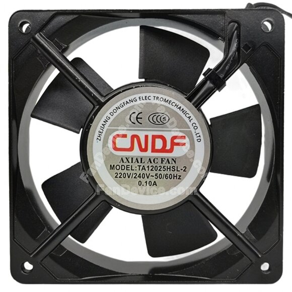 CNDF TA12025HSL-2 AC 220V/240V 0.10A 2 Wires Axial Cooling Fan