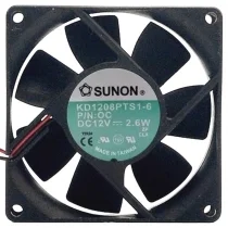 Sunon KD1208PTS1-6 DC 12V 2.6W 2 Wires Axial Cooling Fan