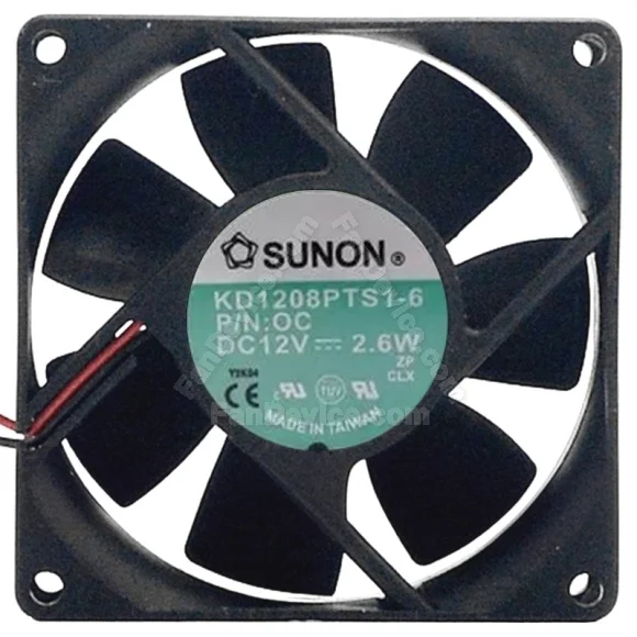 Sunon KD1208PTS1-6 DC 12V 2.6W 2 Wires Axial Cooling Fan
