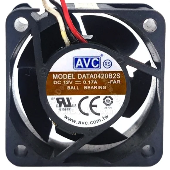 AVC DATA0420B2S DC 12V 0.17A 3 Wires Ball Bearing Cooling Fan