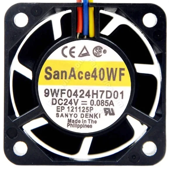 Sanyo 9WF0424H7D01 DC 24V 0.085A 3 Wires Axial Cooling Fan