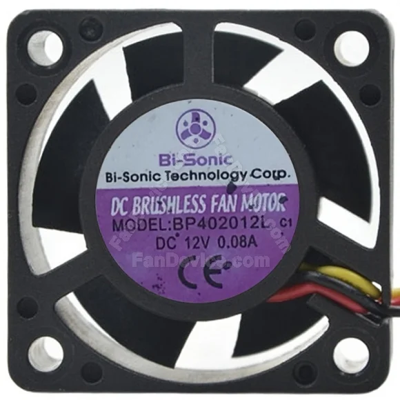 Bi-Sonic BP402012L c1 12V 0.08A DC Brushless 3 Wires Axial Cooling Fan