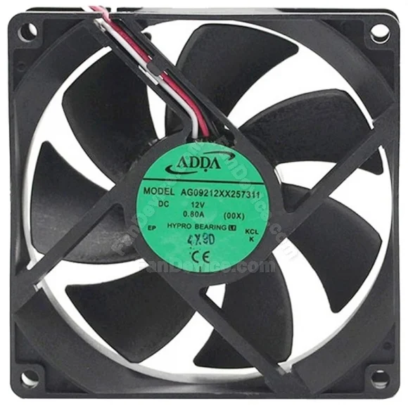 ADDA AG09212XX257311 12V 0.80A 3 Wires HYPRO Bearing Cooling Fan