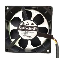 Sanyo Denki San Cooler 80 9A0812G4D01 DC 12V 0.38A 2 Wires / 3 Wires Axial Cooling Fan