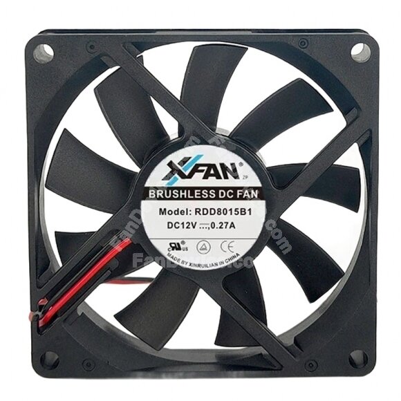 XFAN RDD8015B1 DC 12V 0.27A 8015 Axial Cooling Fan