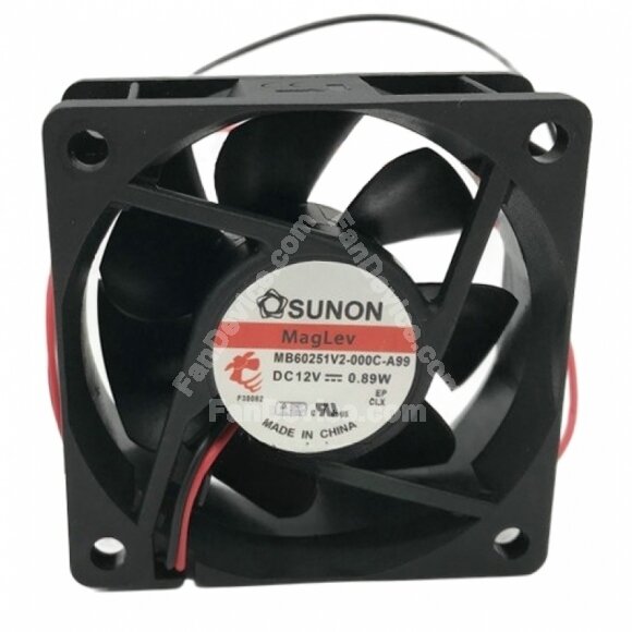 Sunon MB60251V2-000C-A99 DC 12V 0.89W 2 Wires Axial Cooling Fan
