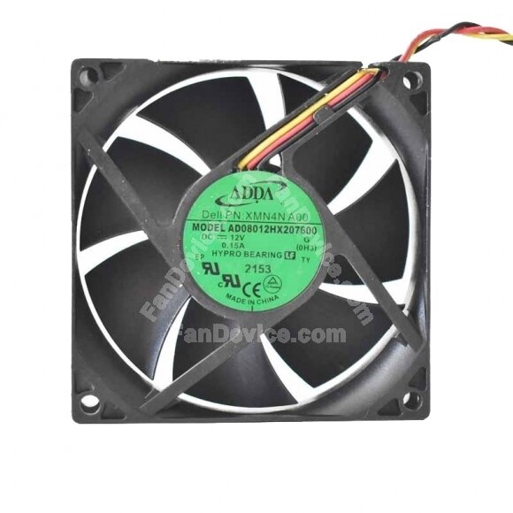 ADDA AD08012HX207600 DC 12V 0.15A 3 Wires Axial Cooling Fan