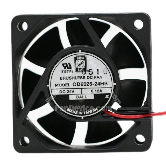 ORION FANS OD6025-24HB DC 24V 0.12A 2 Wires / 3 Wires Axial Cooling Fan