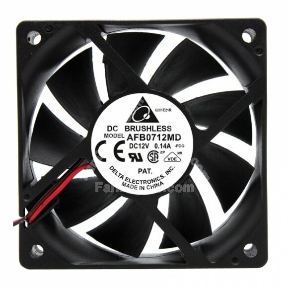 Delta AFB0712MD DC 12V 0.14A 2 Wires / 3 Wires Axial Cooling Fan