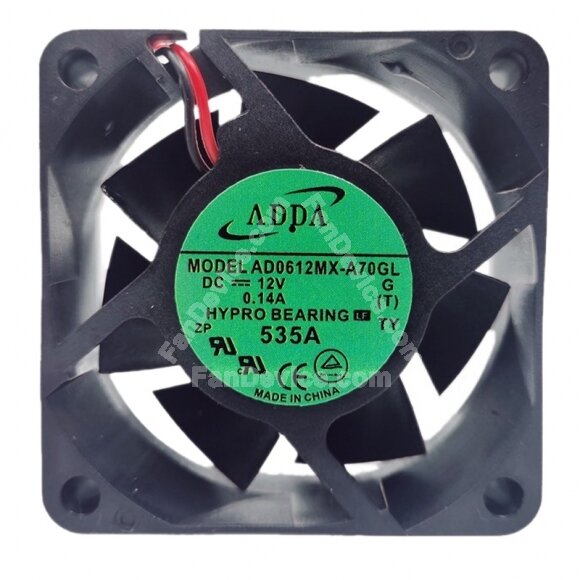 ADDA AD0612MX-A70GL DC 12V 0.14A 6025 Axial HYPRO Bearing Cooling Fan