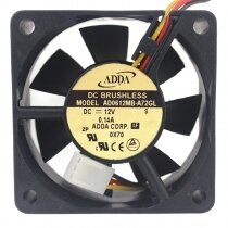 ADDA AD0612MB-A72GL DC 12V 0.14A 6025 Axial Brushless Cooling Fan