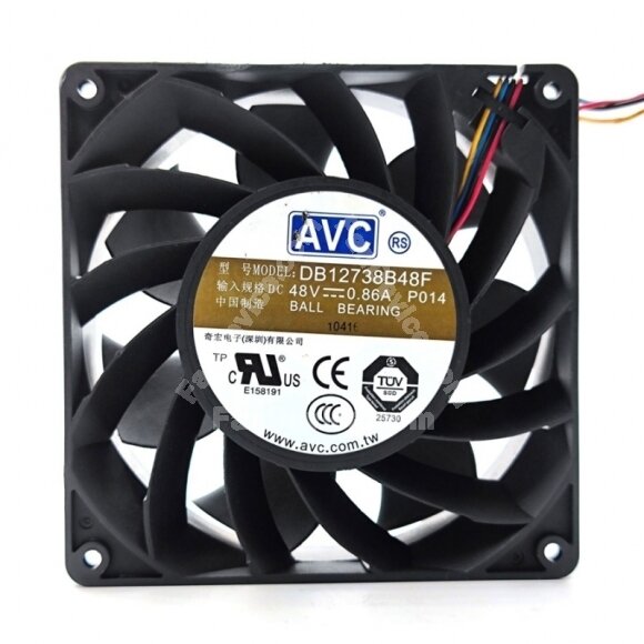 AVC DB12738B48F-P014 DC 48V 0.86A 4 Wires Axial Cooling Fan