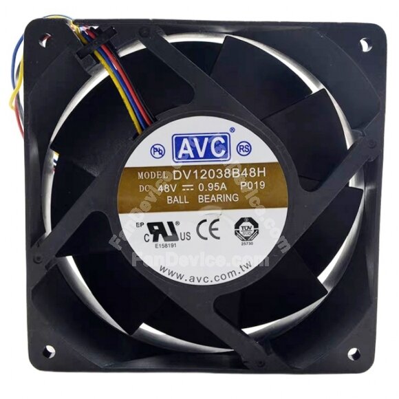 AVC DV12038B48H DC 48V 0.95A 12038 Axial Ball Bearing Cooling Fan