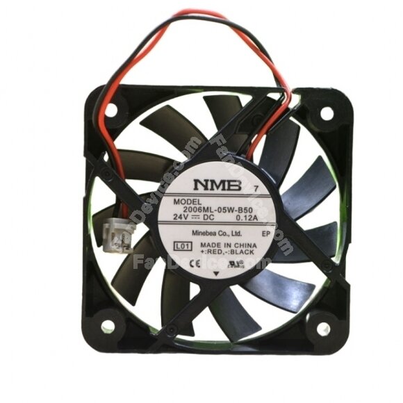 NMB 2006ML-05W-B50 DC 24V 0.12A 2 Wires Axial Cooling Fan