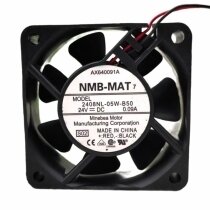 NMB-MAT 2408NL-05W-B50 DC 24V 0.09A 2 Wires Axial Cooling Fan